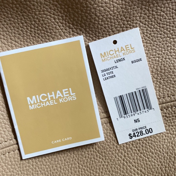 like new Michael Kors large Lenox tote bag in tan cream color “Bisque” - Picture 14 of 17